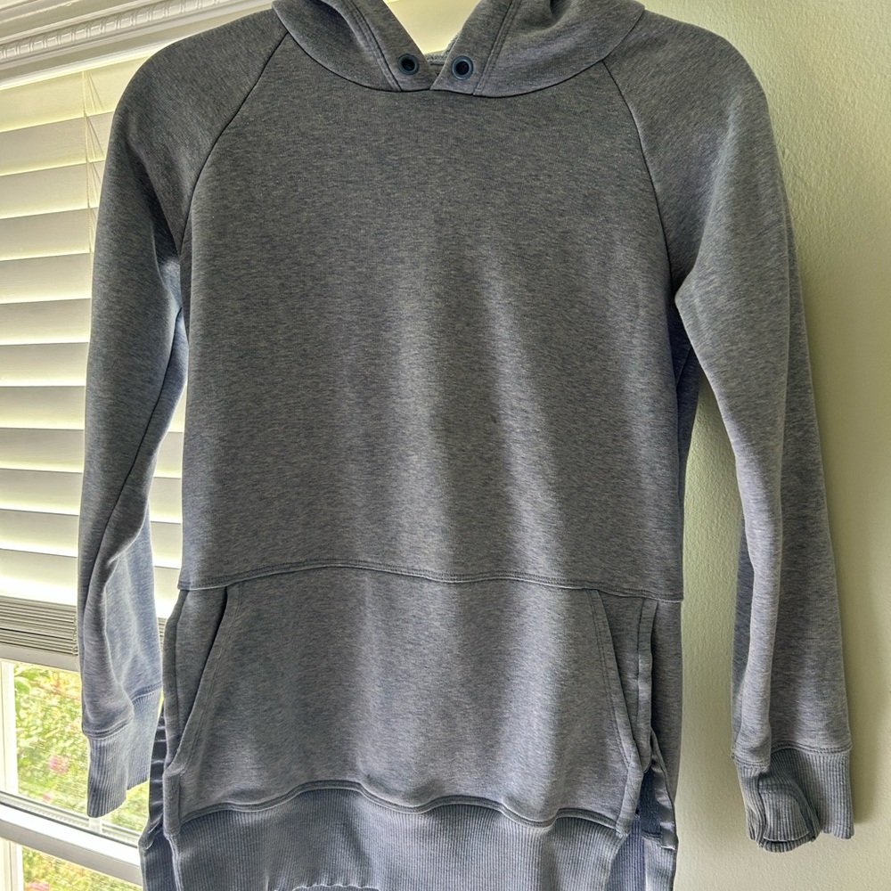 Athleta Girl Heather Gray Hoodie Sweater